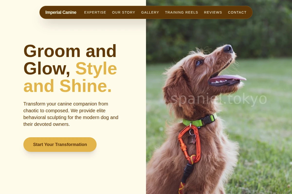 Premium Pet Grooming Website Design